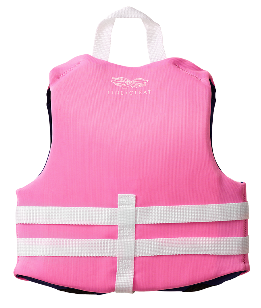 Line + Cleat United States Coast Guard Aproved Preppy Children's Life Jacket Life Vest PFD Infant 30-50 lbs Pink kids toddler classic