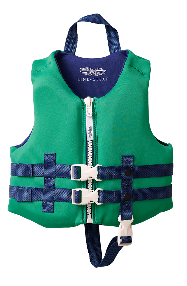 Green USCG Child Life Jacket Line + Cleat
