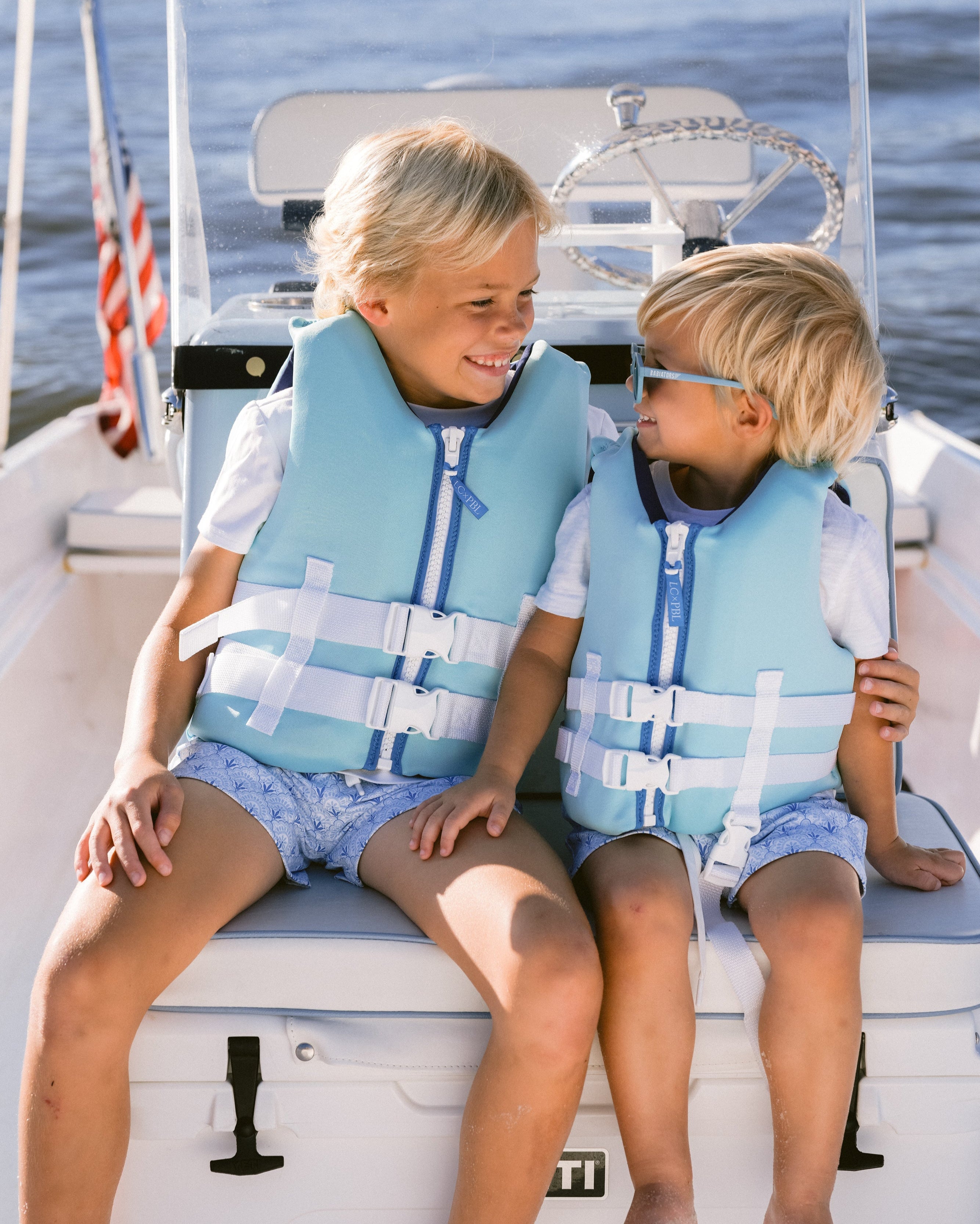Palm Beach Lately Palm Yacht Preppy Life Jacket for Kids USCG approved PFD Henry Duvall Swimwear