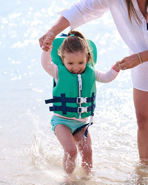 Line + Cleat United States Coast Guard Approved Stylish Life Jacket/Life Vest Classic PFD Infant 0-30 lbs Green Toddlers and Kids