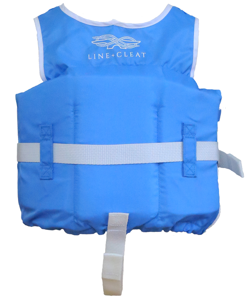 Line + Cleat Skiff United States Coast Guard Approved children's kid's Life Jacket Swim Aid Blue 30-50 lbs