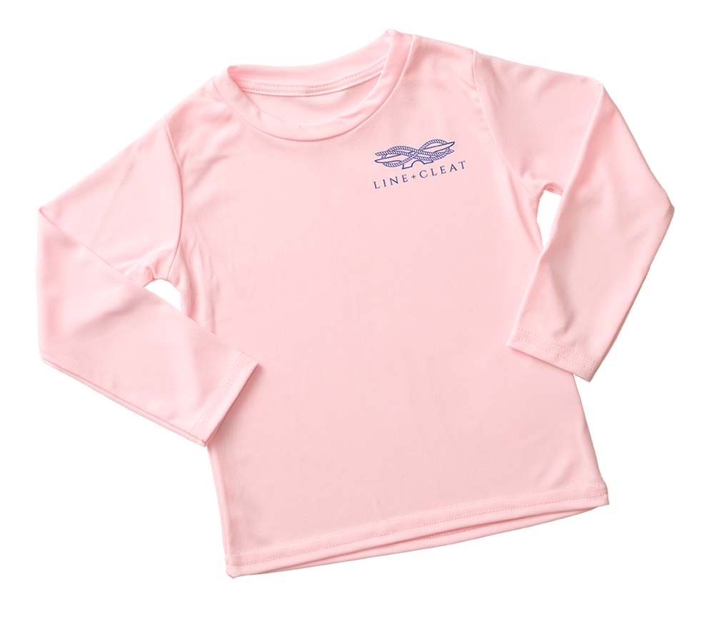 Line + Cleat UPF 50+ Sun Shirt Flag Stripe Pink  kids clothing toddler children style nautical