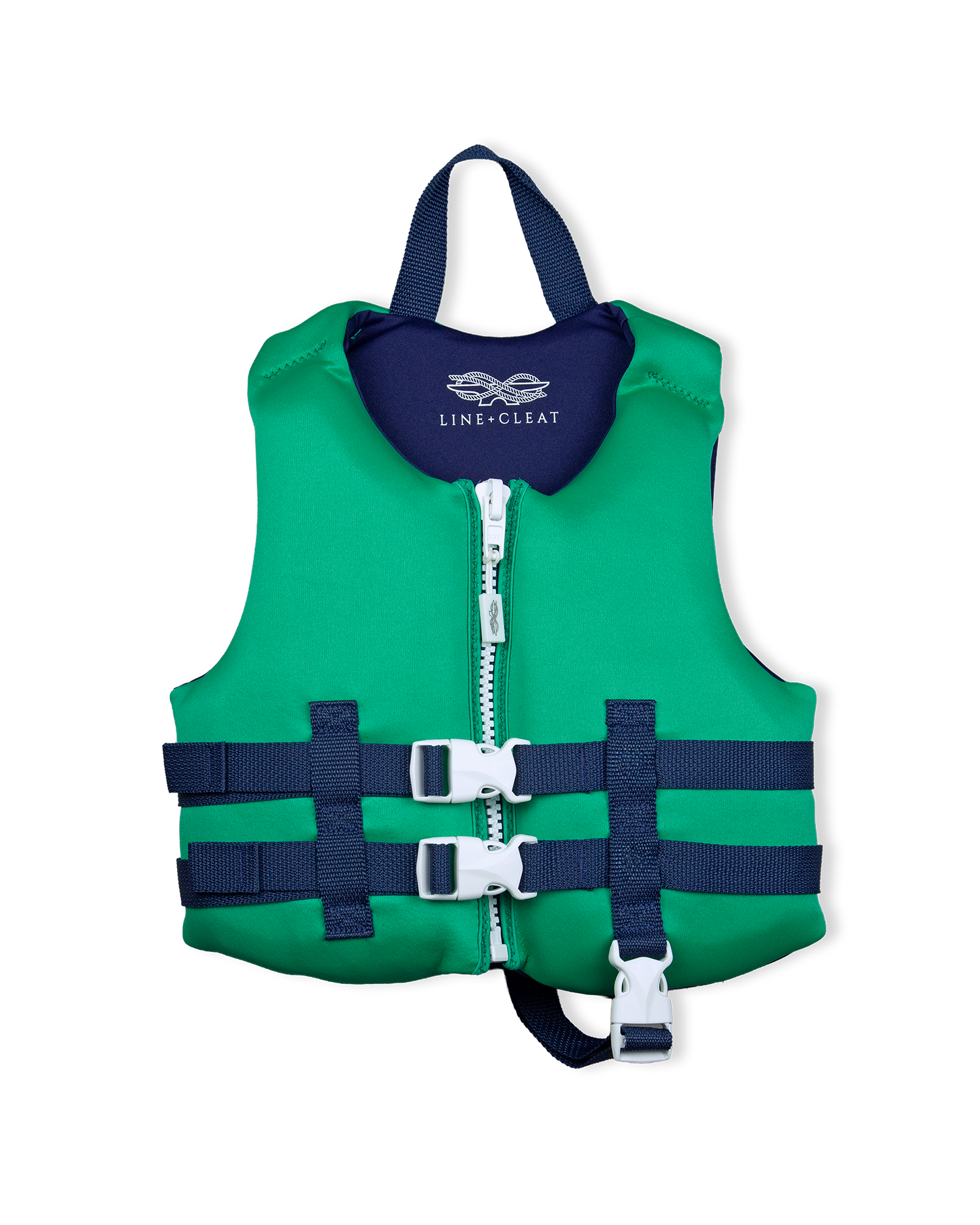 Line + Cleat United States Coast Guard Approved Stylish Children's Life Jacket PFD life vest Child 30-50 lbs Green toddlers kids