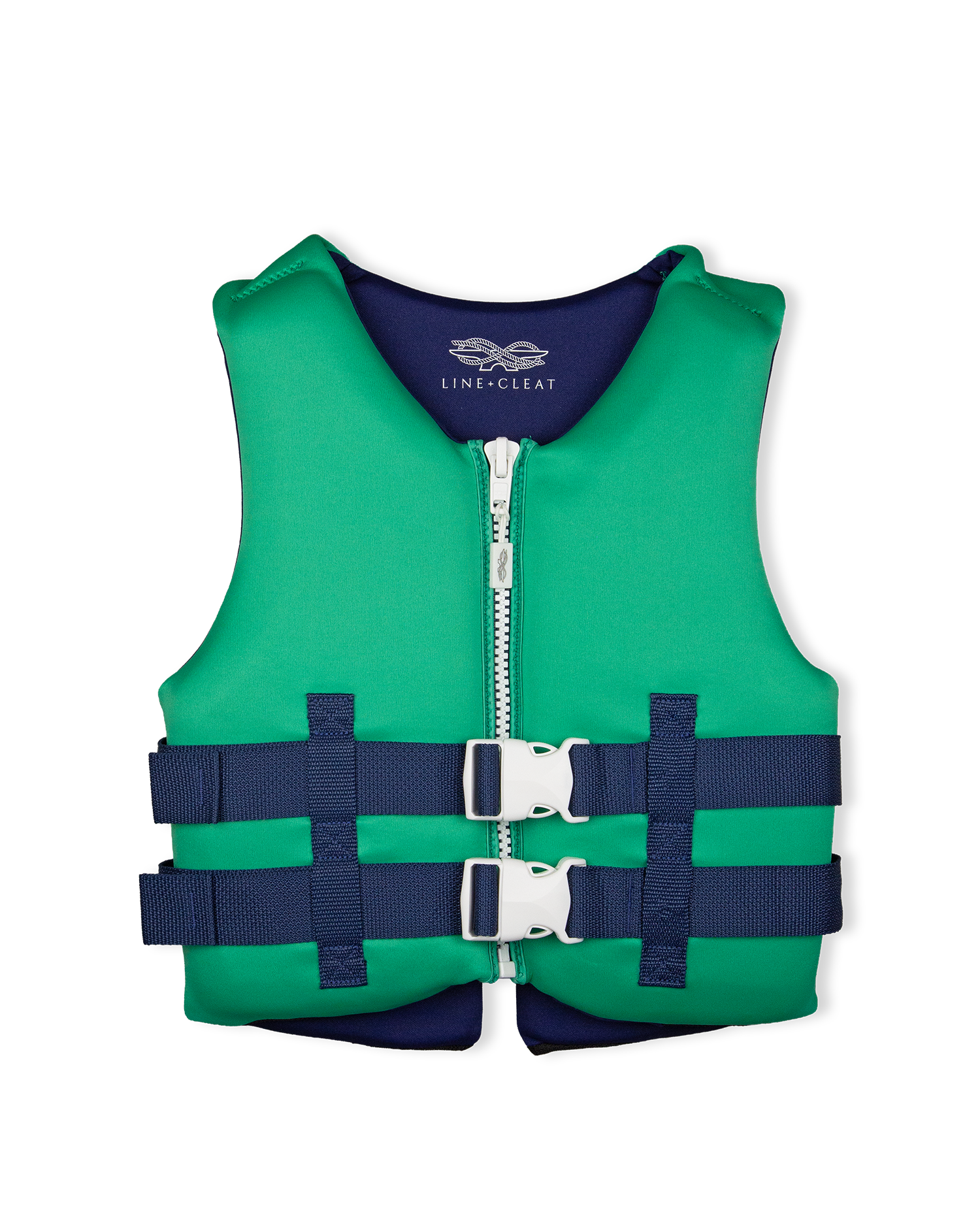 Line + Cleat United States Coast Guard Approved Stylish Children's Life Jacket PFD life vest Child 50-90 lbs Green youth kids