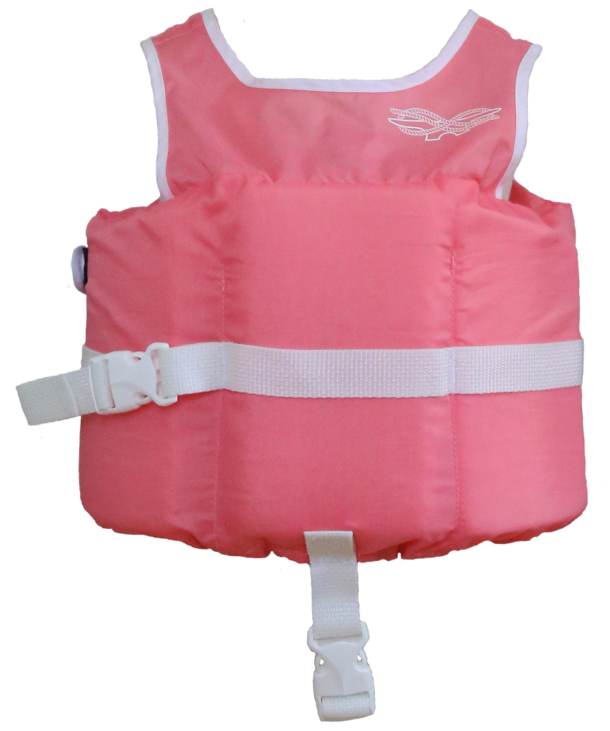 Line + Cleat Skiff United States Coast Guard Approved children's kid's Life Jacket Swim Aid Pink 30-50 lbs