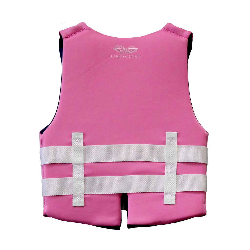 Line + Cleat United States Coast Guard Approved Stylish Children's Life Jacket PFD life vest Child 50-90 lbs Pink youth kids