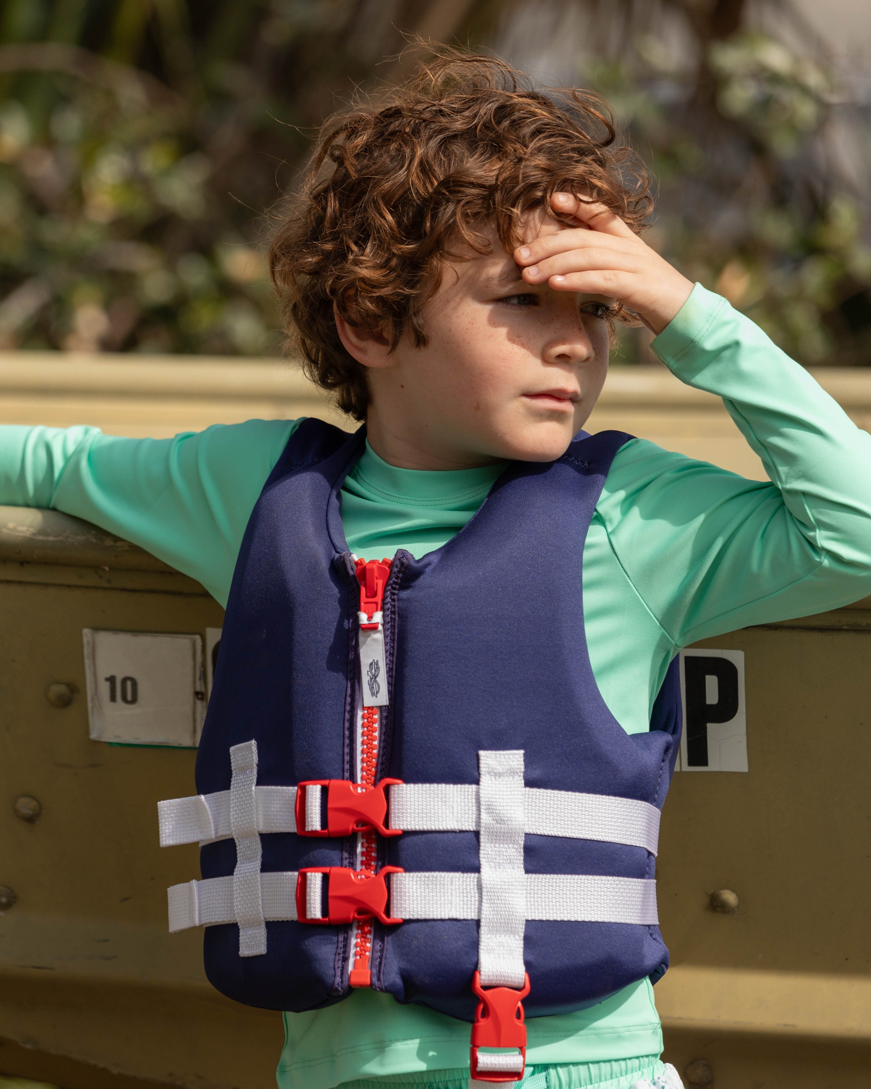 Line + Cleat United States Coast Guard Approved Preppy Children's Life Jacket Life Vest PFD Infant 30-50 lbs Navy kids toddler classic