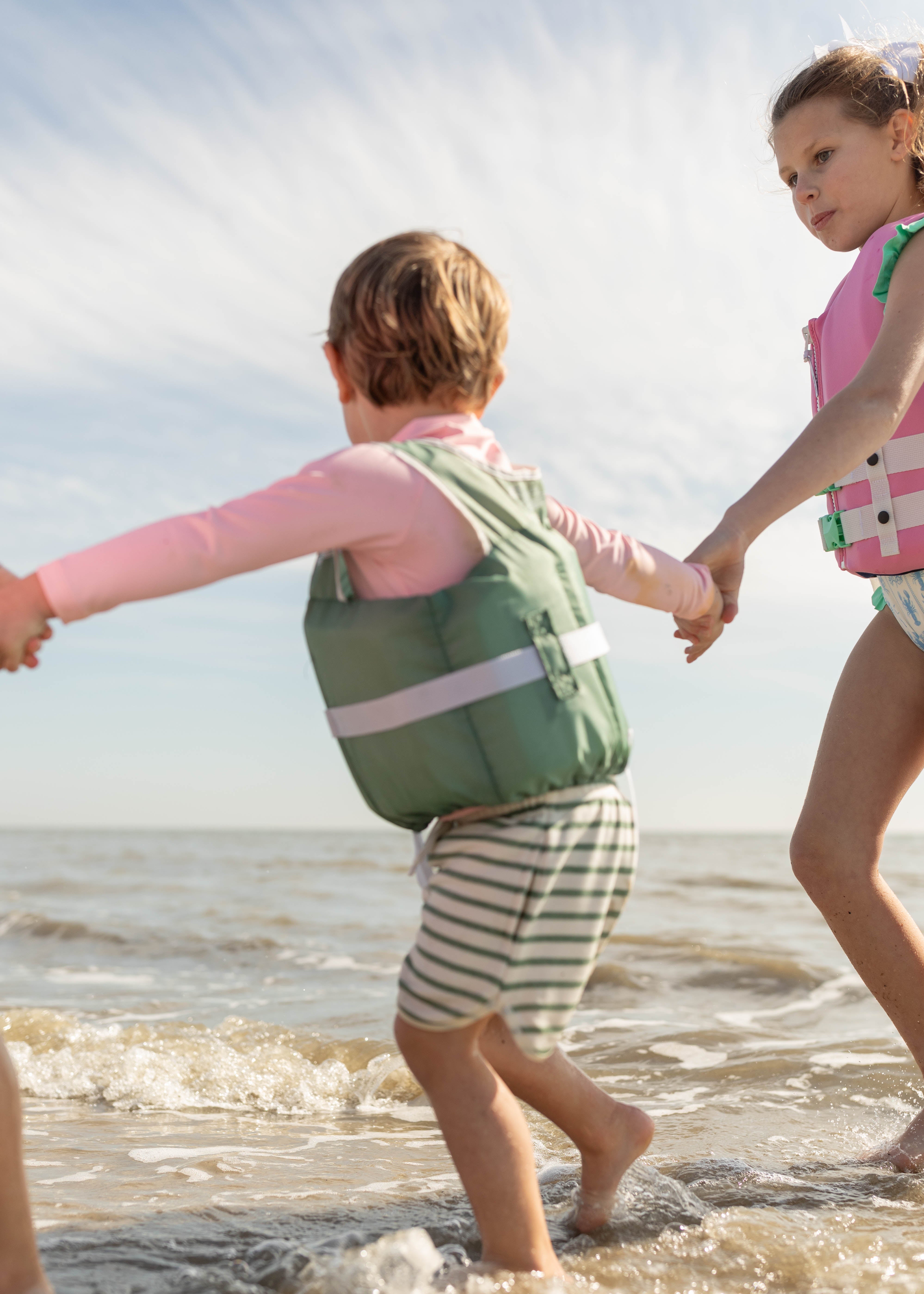 Line + Cleat United States Coast Guard Approved Preppy Children's Life Jacket Life Vest PFD Infant 30-50lb lbs Pink kids toddler classic style