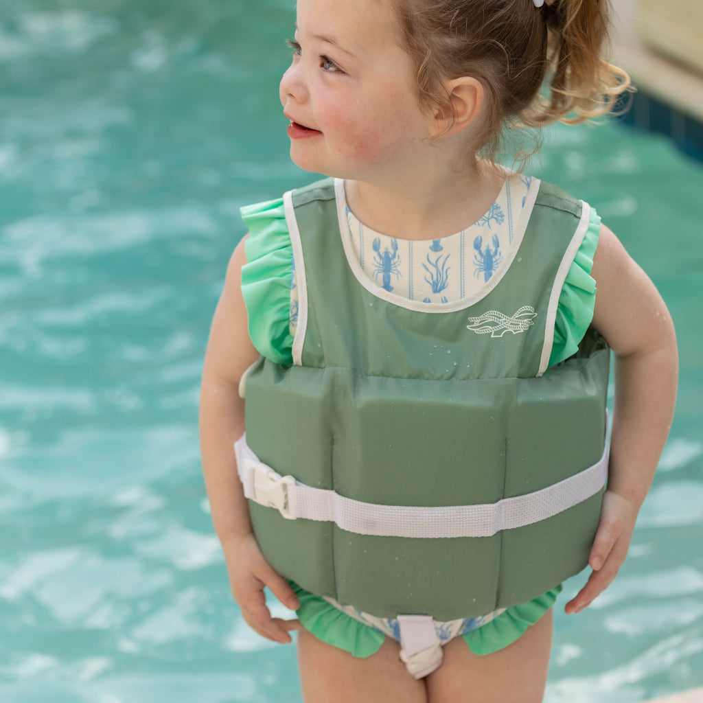 Line + Cleat United States Coast Guard Approved Preppy Children's Life Jacket Life Vest PFD Infant 30-50lb lbs Pink kids toddler classic style